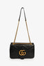 Gucci Black Matelasse Leather Large Marmont Shoulder Bag