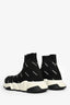 Balenciaga Black Logo All Over Speed Sock Sneakers Size 8