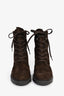 Gianvito Rossi Brown Suede Lace-Up Boots Size 38.5