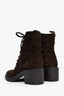 Gianvito Rossi Brown Suede Lace-Up Boots Size 38.5