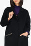Maje Black Wool Coat Size 36