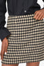 Anine Bing Cream/Black Wool Houndstooth Mini Skirt size S