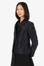 Gucci Black Satin Single Breasted Jacket Size 42