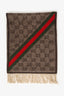 Gucci Brown Wool/Angora Monogram Scarf
