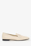 Khaite Cream Leather Square Toe Flats Size 41