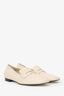 Khaite Cream Leather Square Toe Flats Size 41