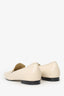 Khaite Cream Leather Square Toe Flats Size 41