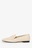 Khaite Cream Leather Square Toe Flats Size 41