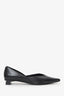 Ami Black Leather Pointed Toe Flats Size 40