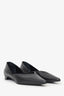 Ami Black Leather Pointed Toe Flats Size 40