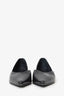 Ami Black Leather Pointed Toe Flats Size 40