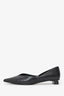Ami Black Leather Pointed Toe Flats Size 40