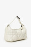Christian Dior 2022 White Calfskin Macrocannage Medium Diortravel Nomad Pouch