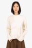 Helmut Lang Cream Wool/Cashmere Rib Knit Sweater Size XS