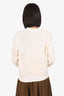 Helmut Lang Cream Wool/Cashmere Rib Knit Sweater Size XS