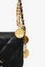 Pre-Loved Chanel™ 2023 Black Quilted Caviar Leather CC Medallion Chain Phone Bag
