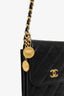 Pre-Loved Chanel™ 2023 Black Quilted Caviar Leather CC Medallion Chain Phone Bag