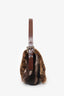 Fendi Brown Fur Baguette Shoulder Bag