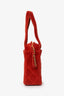 Pre-Loved Chanel™ 1996-97 Red Velvet Quilted Mini Square Tote Bag