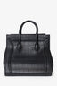 Celine Black Croc Embossed Leather Luggage Phantom Top Handle