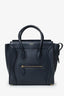 Celine Navy Leather Micro Luggage Tote