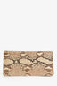 Dries Van Noten Beige Snake Skin Clutch
