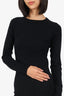 Christopher Pischer Black Cashmere Long Sleeve Ruffle Hem Dress Estimated Size S