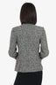 Sonia Rykiel Grey/White Tweed Wool Single Breasted Blazer Estimated Size S