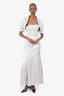 Nina Ricci Silver Silk Bustier Gown + Bolero Size 38