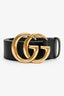 Gucci Black Leather GG Marmont Belt Size 80