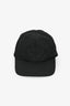 Prada Black Nylon/Wool Logo Embroidered Cap Size L