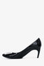Roger Vivier Black Patent Leather Buckle Detailed Heels Size 38.5