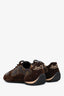 Louis Vuitton Brown Suede Leather/Monogram canvas Sneakers Size 38.5