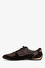 Louis Vuitton Brown Suede Leather/Monogram canvas Sneakers Size 38.5