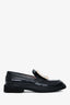 Roger Vivier Black Brushed Leather 'Viv' Ranger Loafers Size 39
