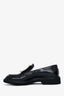 Roger Vivier Black Brushed Leather 'Viv' Ranger Loafers Size 39