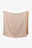 Louis Vuitton Grey/Gold Tone Silk/Wool Monogram Scarf