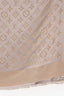 Louis Vuitton Grey/Gold Tone Silk/Wool Monogram Scarf