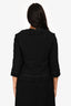 St. John Black Wool Sequin Ruffle Embellished Jacket Size 6 US