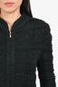 St. John Black Zip Up Shoulder Padded Jacket Size 4 US