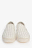 Bottega Veneta White Intrecciato Leather Slip-On Shoes Size 37.5