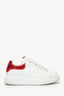 Alexander McQueen White/Red Crystal Embellished Sneaker Size 36