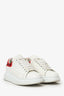 Alexander McQueen White/Red Crystal Embellished Sneaker Size 36