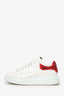 Alexander McQueen White/Red Crystal Embellished Sneaker Size 36