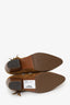 Saint Laurent Brown Suede 'Wyatt' Fringe Ankle Boots Size 37