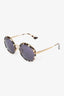 Prada Tortoise Frame Round Sunglasses