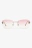 Pre-Loved Chanel™ Purple Camellia Flower 4002 Rimless Sunglasses