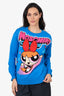 Moschino Blue Power Puff Girls Print Knit Sweater Size XS