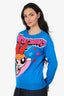 Moschino Blue Power Puff Girls Print Knit Sweater Size XS