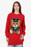 Moschino Red Teddy Bear Knit Sweater Size XS